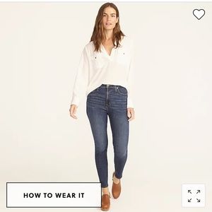 J.Crew Tall curvy toothpick jean in Dryden wash
